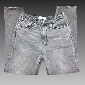 Madewell The MomJean Distressed Black High Rise Jeans Size 26